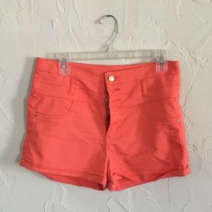 High Rise Salmon Shorts